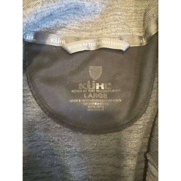 KUHL Mens Heather Gray Long Sleeve Quarter-Zip Pullover - Picture 4 of 4